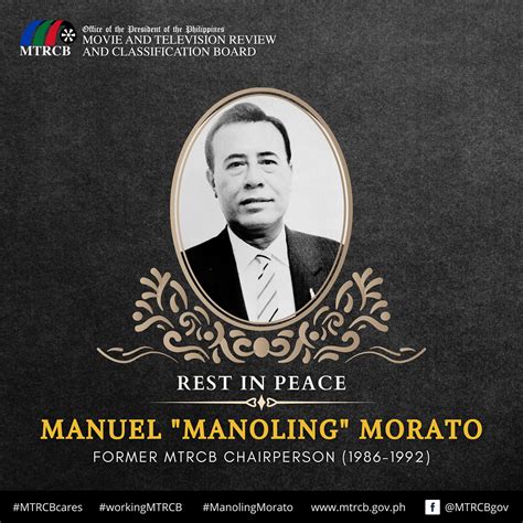 Manuel Morato, former MTRCB head, PCSO chair, art .